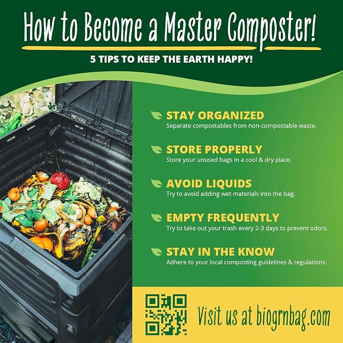 50-55 Gallon Compost Bags, Heavy Duty Compostable Trash Bags, 1.57 Mil Extra - Image 6