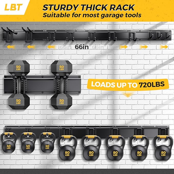 LBT 66" Garage Tool Organizer Wall Mount - Image 3