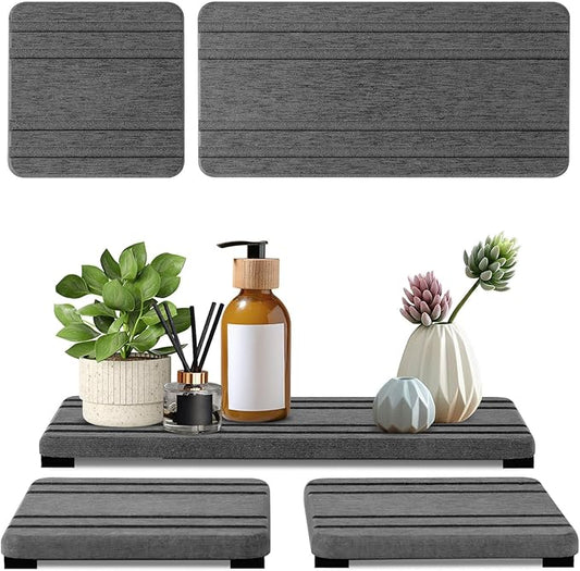 3PCS Water Absorbing Stone Tray, DryingNeat Diatomite Stone Sink Tray, Instant by Unknown