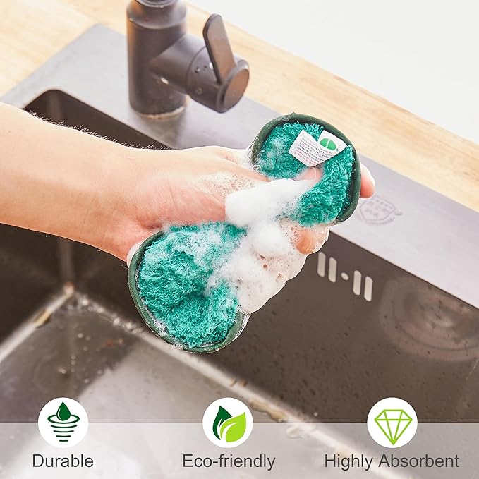 Multipurpose Sponges Kitchen, 6 Pack Reusable Non-Scratch Scrub Sponge - Image 4