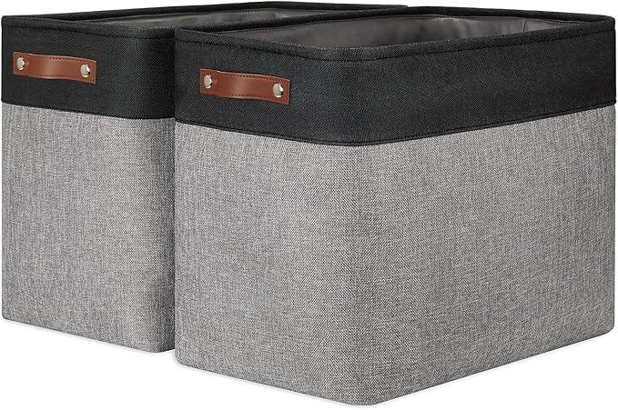 DULLEMELO Extra Large Storage Baskets, Fabric Storage Bins by DULLEMELO