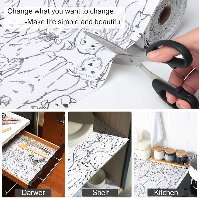 Animal Shelf and Drawer Liner for Cabinets, 12IN x 20FT Non-Adhesive and Strong - Image 4