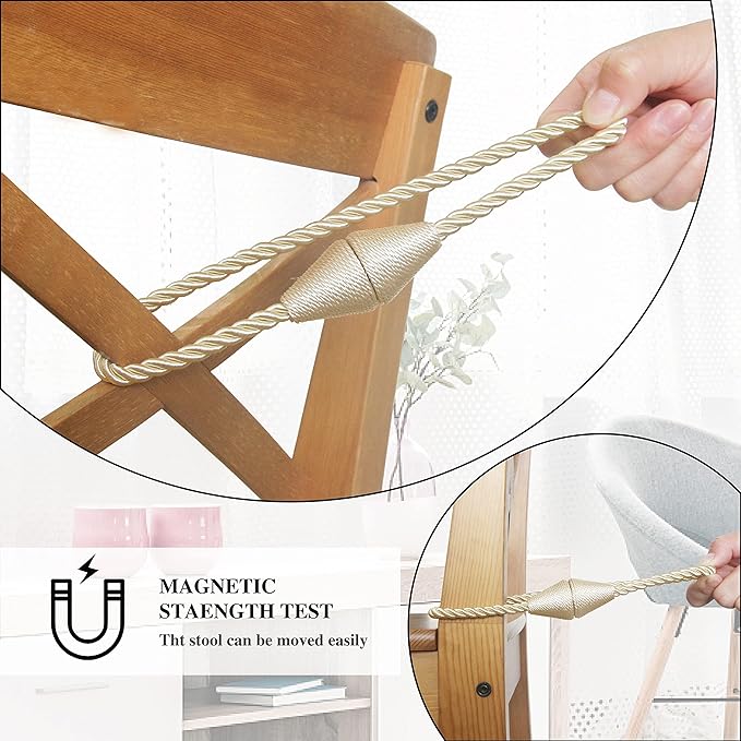 6 Pack Magnetic Curtain Tiebacks Rope Modern Handmade Curtain Tie Backs - Image 4