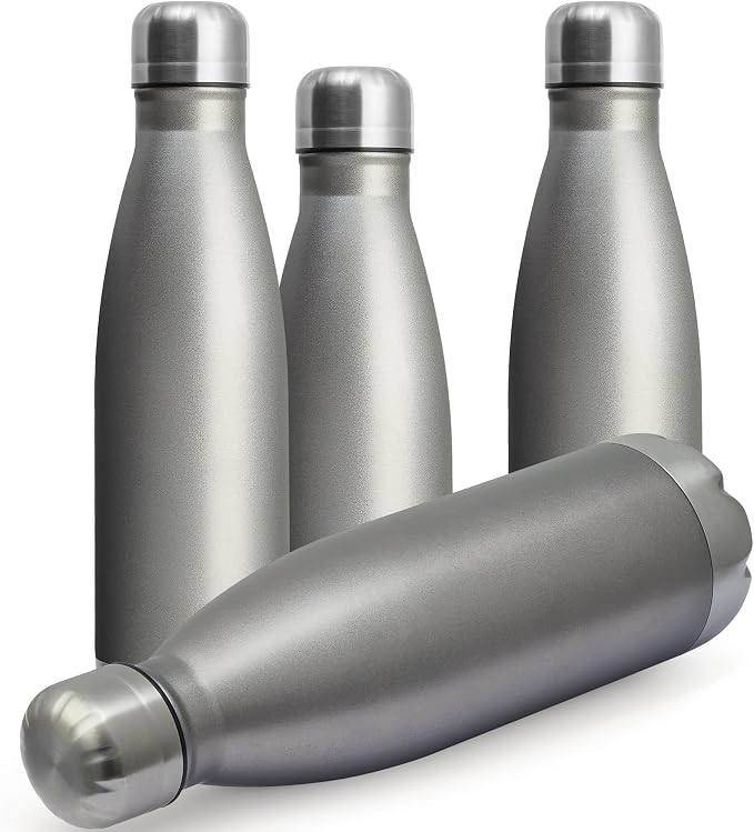MEWAY 17oz Sport Water Bottle 4 Pack Vacuum Insulated Stainless Steel by MEWAY