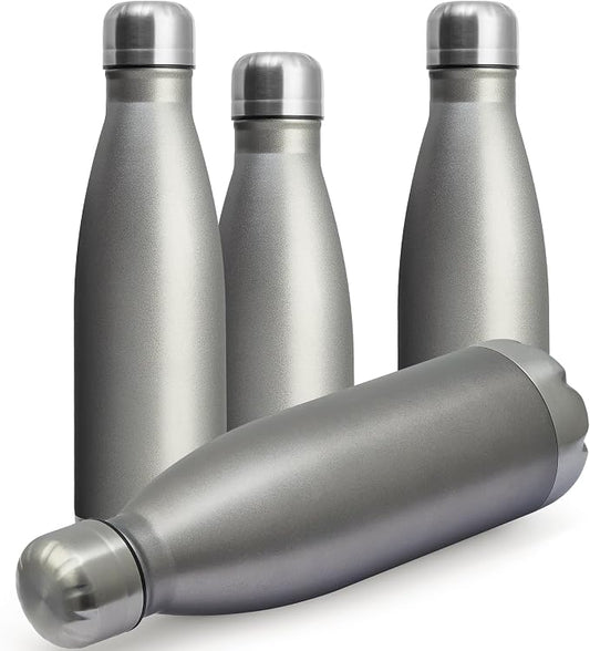 MEWAY 17oz Sport Water Bottle 4 Pack Vacuum Insulated Stainless Steel by MEWAY
