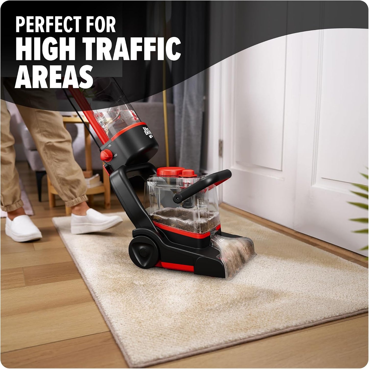 Dirt Devil Full Size Carpet Cleaner Machine for Carpet and Upholstery | Deep Cleaning Carpet Shampooer Machine with Two Cleaning Modes, Pair with Dirt Devil Carpet Cleaner Solution