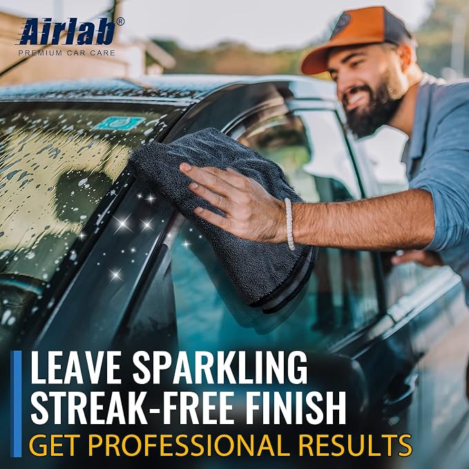 Airlab Microfiber Towels for Cars Wash Drying Super Absorbent Cleaning Cloth - Image 5