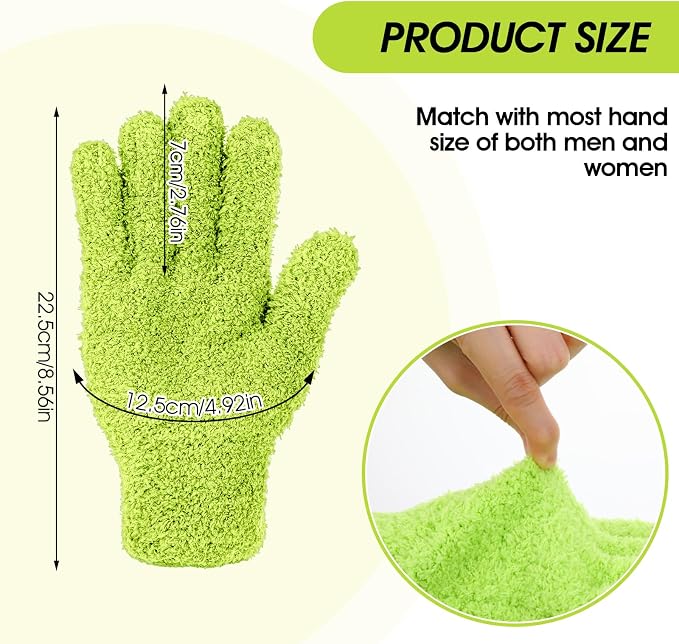 Plant Dusting Gloves, Microfiber Dusters - Image 2