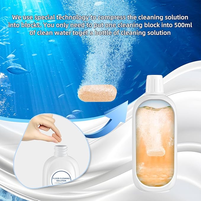 10 Bottles Compatible with Tineco Cleaning Solution Pet 500ml Per Bottle Orange - Image 3