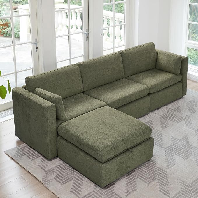 CHITA Oversized Modular Sectional Sofa, FSC Certified L Shaped Couch Reversible by CHITALIVING