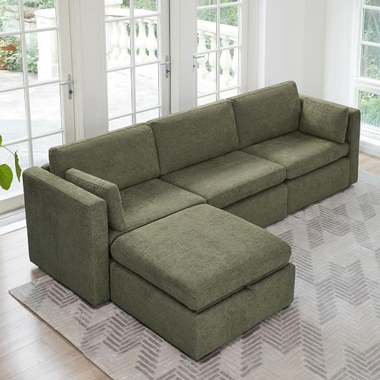 CHITA Oversized Modular Sectional Sofa, FSC Certified L Shaped Couch Reversible by CHITALIVING