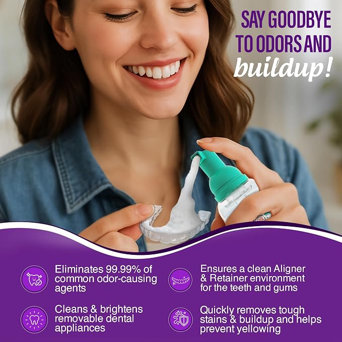 GuruNanda Aligner & Retainer Cleaner Foam – Gentle Cleaning - Image 2