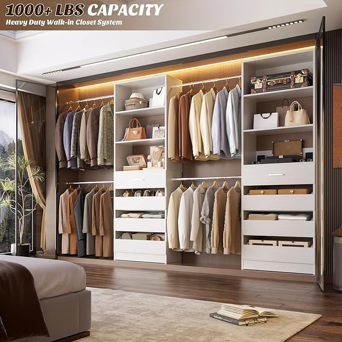 Aheaplus Closet System, 4-9Ft Closet Organizer - Image 2