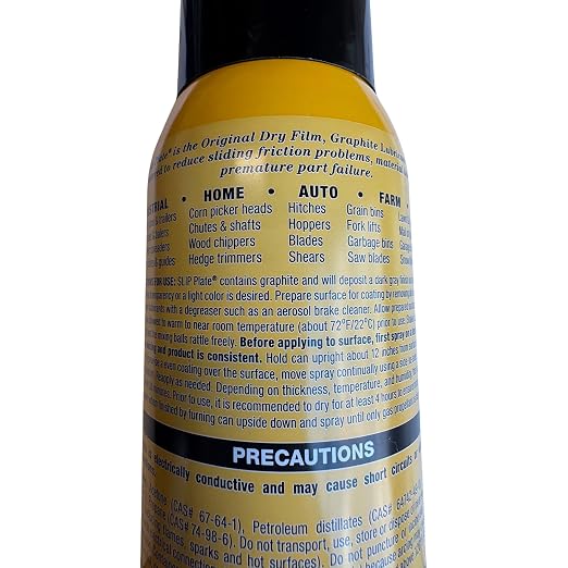 Slip Plate Dry Graphite Lubricant Spray, 12 oz Aerosol – Non-Stick, High Temp - Image 7