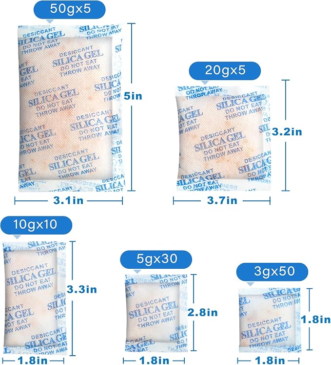 LotFancy Silica gel Desiccant, Rechargeable Desiccant Packets - Image 2
