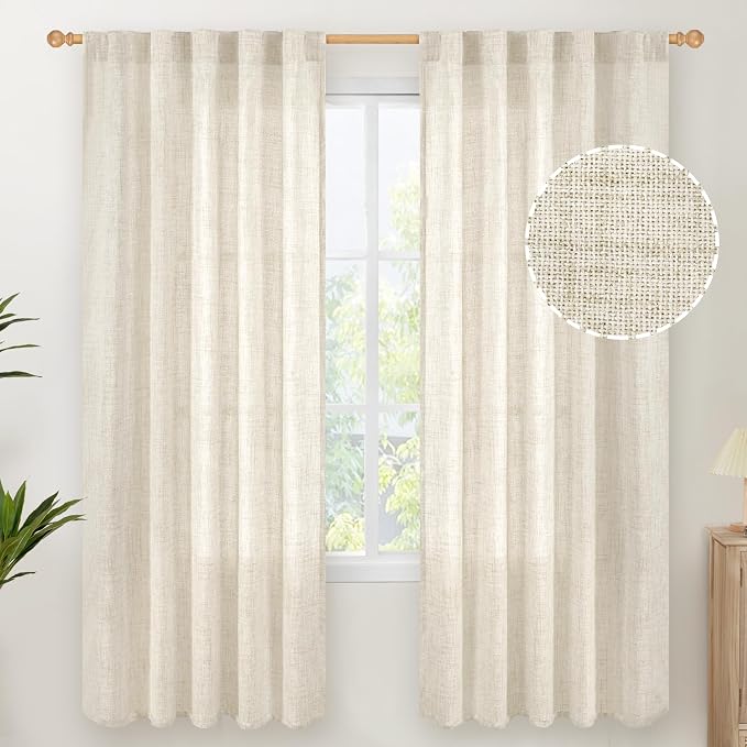 YoungsTex Linen Curtains 72 Inch Length by YoungsTex