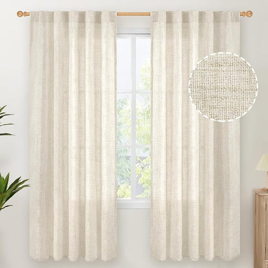 YoungsTex Linen Curtains 72 Inch Length by YoungsTex