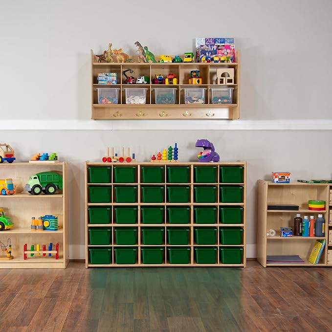Wood Designs Cubby Storage Bin, Heavy Duty Plastic Containers - Image 6