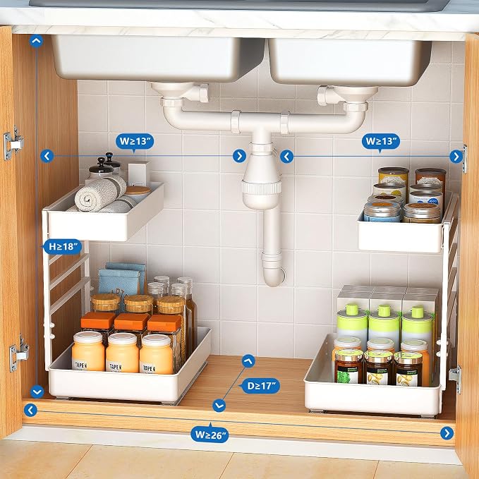 EVERIE Metal Pull Out Slide Shelf Organizer - Image 2