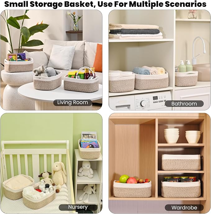 Small Baskets for Organizing, Decorative Storage Baskets for Shelves, Storage - Image 5