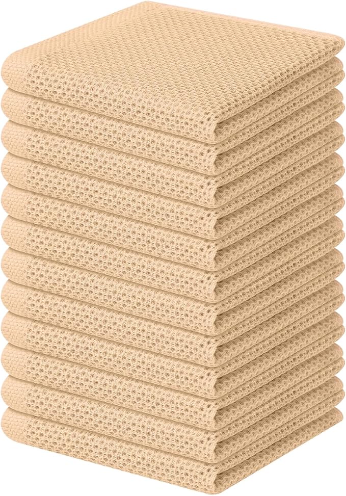 Homaxy 100% Cotton Waffle Weave Kitchen Dish Cloths, Ultra Soft Absorbent Quick by Homaxy