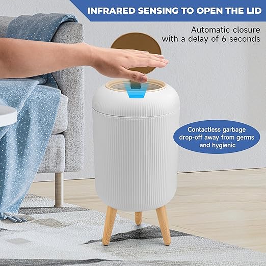 2 Pack Automatic Trash Can 12L /3 Gallon and 10L /2.64 Gallon Bathroom Trash Bin - Image 4