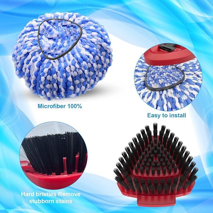 Spin Mop Head and Brush Replacement Compatible - Image 3