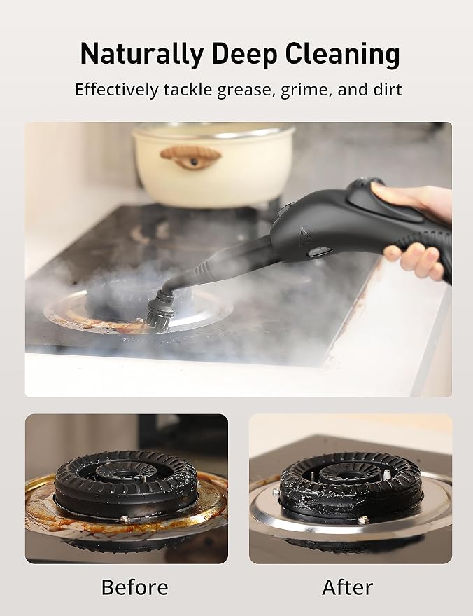 Steam Cleaner, Fast 50S Heat-Up Refill Anytime, 293°F/70 PSI Powerful - Image 4