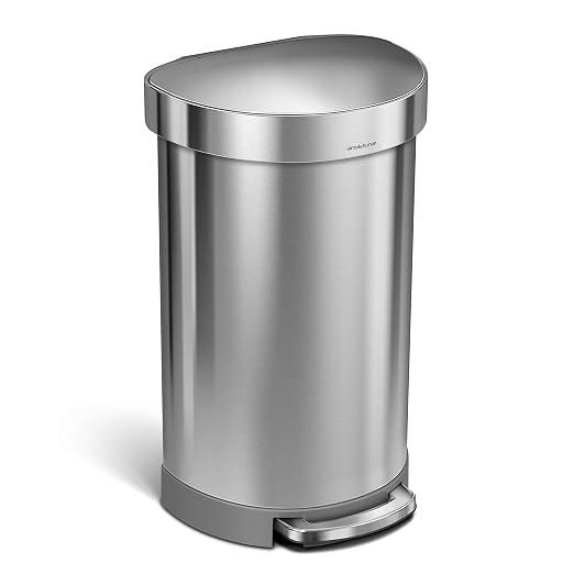 simplehuman 45 Liter/ 12 Gallon Semi-Round Hands-Free Step Trash Can by Simplehuman