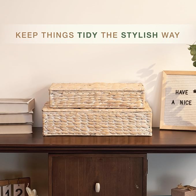 Set of 2 Decorative Storage Boxes - Image 3