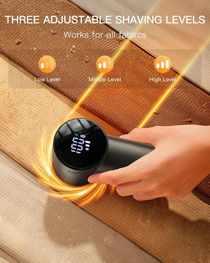Electric Lint Remover and Fabric Shaver, Rechargeable Clothes Shaver - Image 2