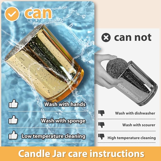 Thick Candle Jars for Making Candles 12 Pcs, 7 OZ Empty Jars - Image 3