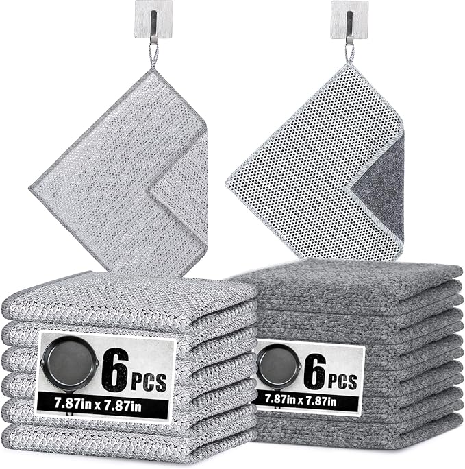 Navona 12Pack Steel Wire Dishcloth, Include 6Pack Triple-Layer Steel Wire by Unknown