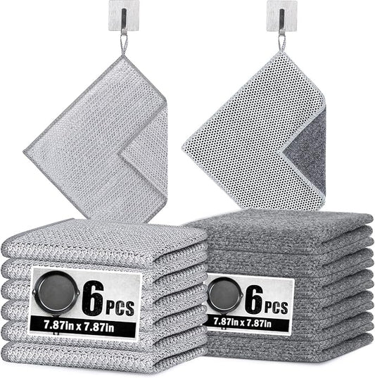 Navona 12Pack Steel Wire Dishcloth, Include 6Pack Triple-Layer Steel Wire by Unknown