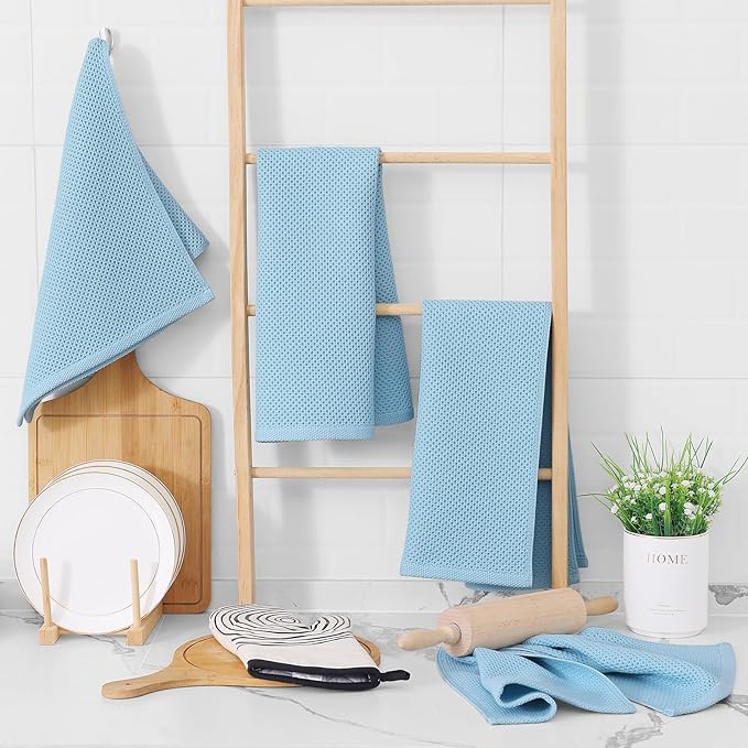 Homaxy 100% Cotton Waffle Weave Kitchen Dish Towels, Ultra Soft Absorbent Quick - Image 6