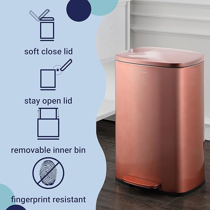 happimess HPM1006D Connor Rectangular Trash Can - Image 3