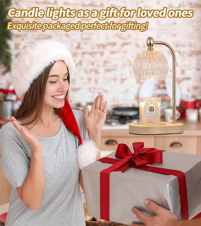 Candle Warmer Lamp with Timer and Dimmer, Flameless Electric Wax Melt Warmer - Image 6