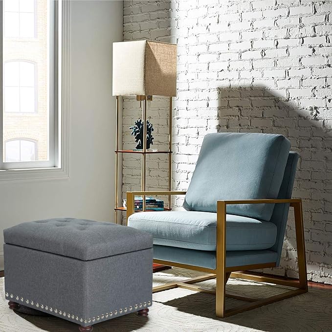Joveco Storage Ottoman Bench Rectangular Fabric Organization Foot Rest - Image 2