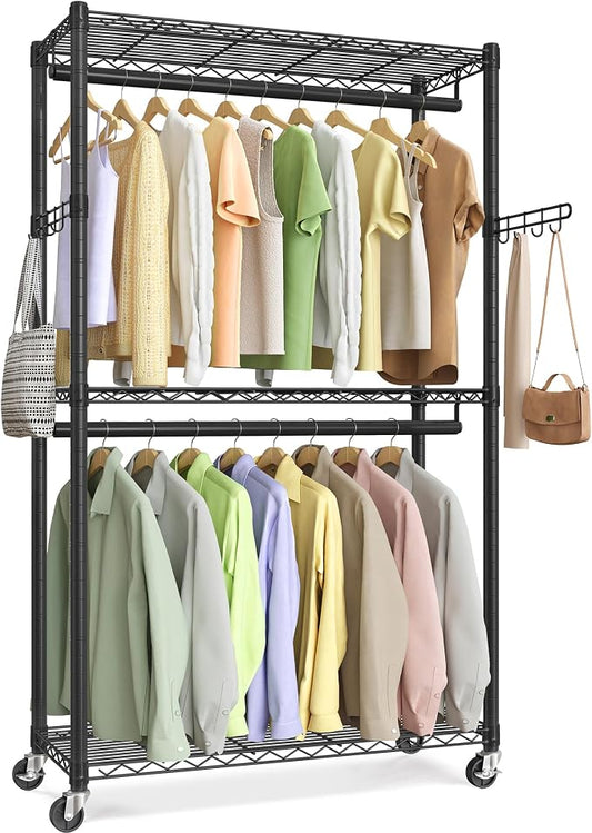 SONGMICS Heavy-Duty Rolling Clothes Rack, Garment Rack, Portable Closet by SONGMICSbySONGMICSHOME
