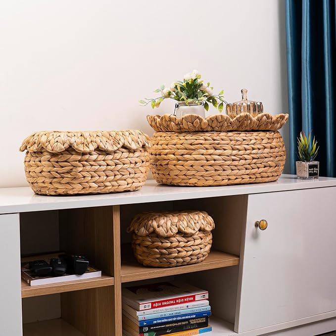 Set of 3 Wicker Storage Baskets - Image 2