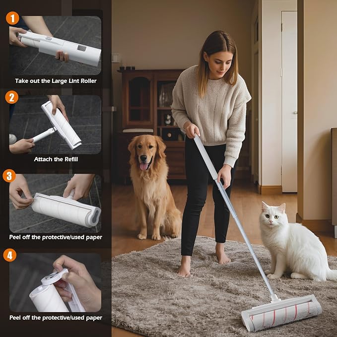 9.45 Inch Extra Sticky Lint Roller Refills 3 Pack –Compatible - Image 4