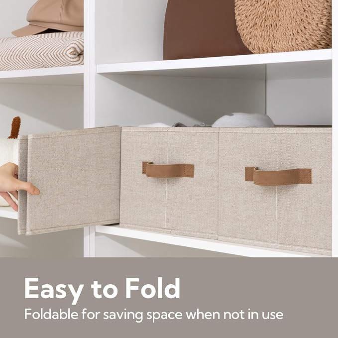 StorageWorks Storage Baskets for Shelves, Foldable Fabric Closet Storage Bins - Image 3