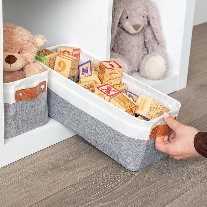 OrganiHaus Narrow Storage Bins 15x06in, Small Closet Bins - Image 3