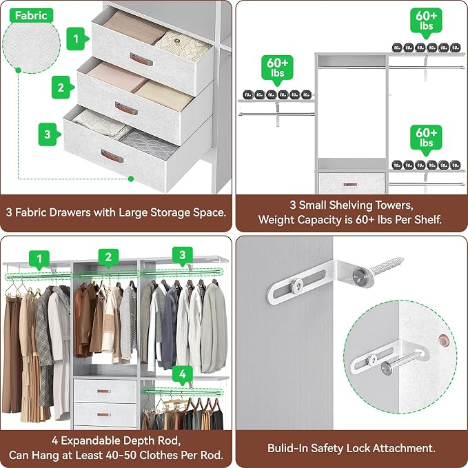 Armocity 5FT Small Closet System - Image 5