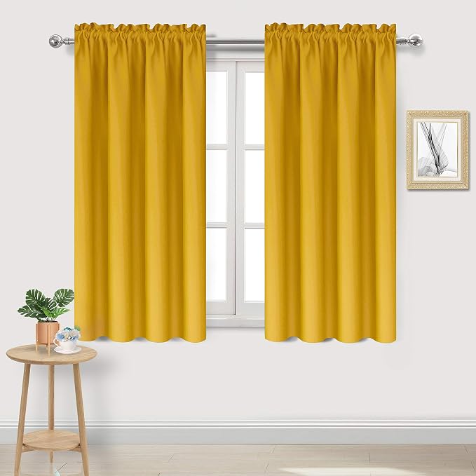 DWCN Yellow Room Darkening Blackout Curtains by DWCN
