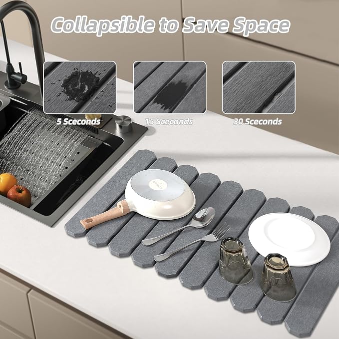 Large Stone Drying Mat for Kitchen Counter - Image 5