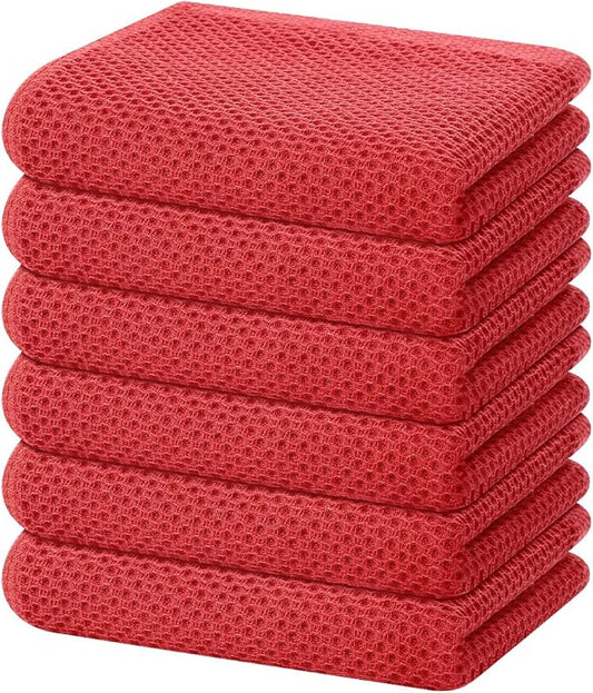 Homaxy 100% Cotton Waffle Weave Kitchen Dish Towels, Ultra Soft Absorbent Quick by Homaxy