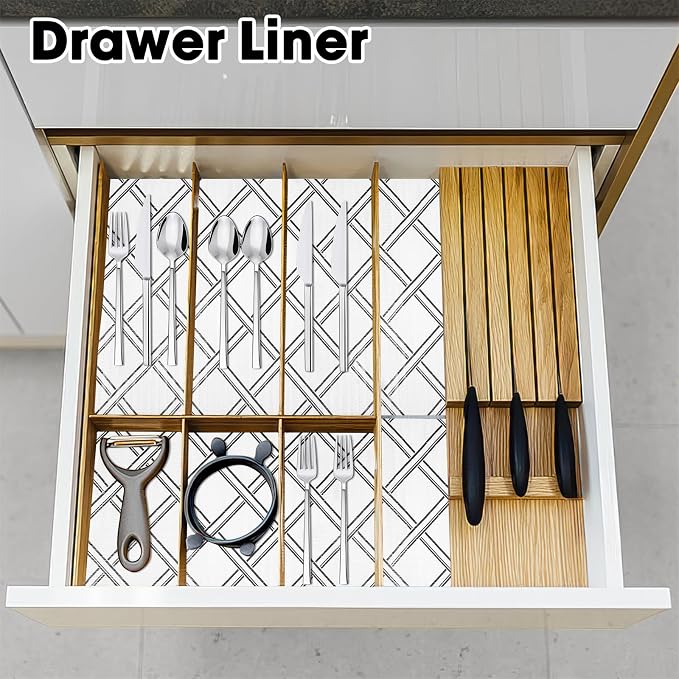 Drawer and Shelf Liners for Kitchen Cabinets Non-Adhesive Cabinet Liners Strong - Image 7