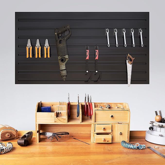 NeatiEase Slatwall Panel Wall Storage Systems, 2 x 4ft Slat Wall Paneling - Image 7