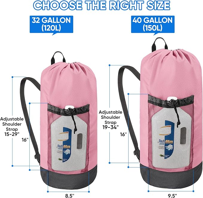 BALEINE 150L Laundry Bag Backpack, 900D Oxford Fabric Large Travel Laundry Bags - Image 2